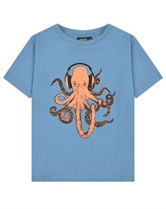 Синяя футболка с принтом осьминог Yporqué