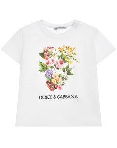 Футболка с цветочным принтом Dolce&gabbana