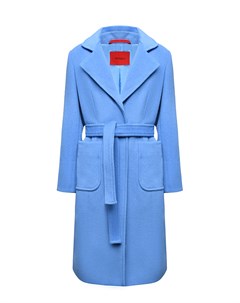 Пальто шерстяное с поясом голубой Max&co