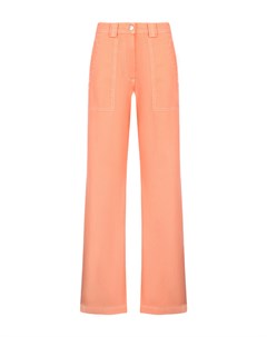 Оранжевые брюки с накладными карманами Msgm