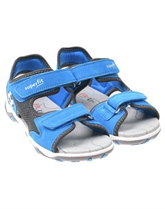 Синие сандалии из замши с серыми вставками Superfit