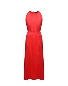 Платье сатиновое с поясом красное Pietro brunelli