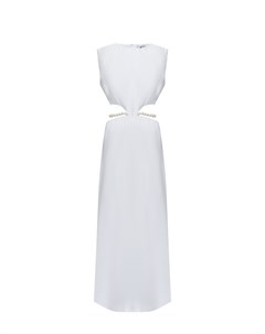 Платье с разрезами по бокам белое Aline
