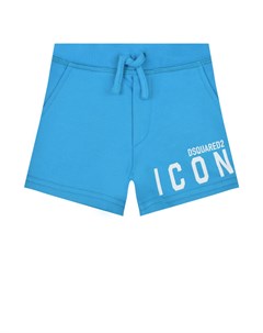 Голубые шорты с принтом ICON Dsquared2