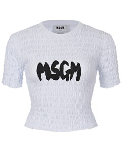 Белый топ с лого Msgm