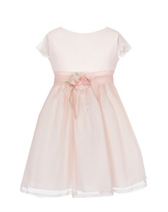 Розовое платье с белым кантом Amaya