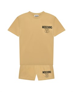 Комплект футболка и бермуды бежевый Moschino