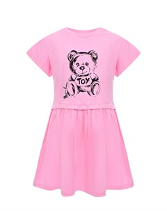 Платье с принтом медвежонок розовое Moschino
