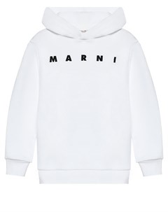 Толстовка худи с лого белая Marni