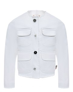 Пиджак с накладными карманами белый No21