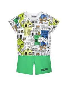 Комплект футболка и шорты принт город Moschino