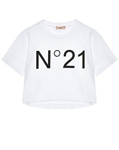 Укороченная футболка с лого No21