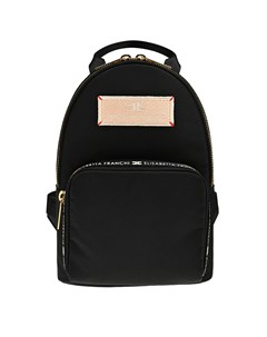 Рюкзак на молнии с логотипом черный Elisabetta franchi la mia bambina