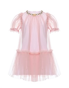 Платье со стразами розовая Dolce&gabbana