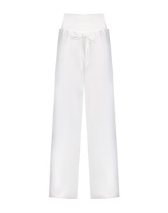 Белые льняные брюки для беременных Pietro brunelli