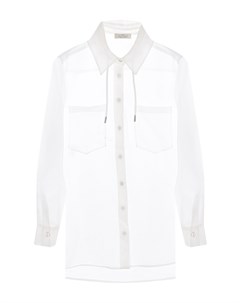 Белая блузка из шелковой органзы Panicale