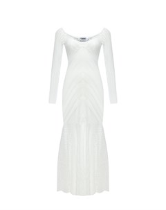 Платье из фактурной ткани белое Charo ruiz