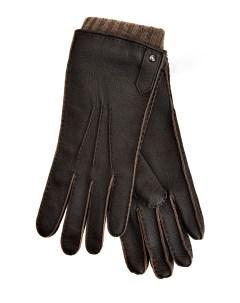 Кожаные перчатки ручной работы с отделкой из кашемира Canali