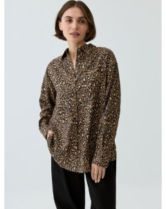 Леопардовая рубашка оверсайз из лиоцелла Sela
