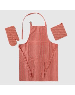 Набор кухонный Coral фартук прихватка рукавица 3 предмета Homelines textiles