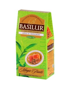 Чай зеленый Волшебные фрукты Яблоко и Корица 100 г Basilur
