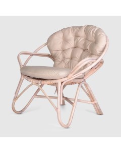Кресло Comfort с подушкой white wash Rattan grand