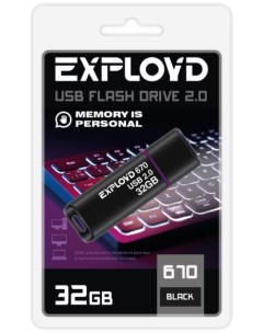Накопитель USB 2 0 32GB EX 32GB 670 Black 670 белый Exployd