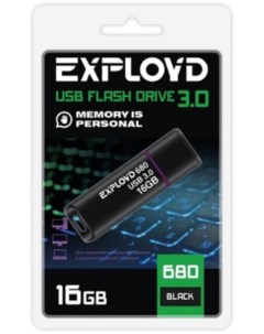 Накопитель USB 3 0 16GB EX 16GB 680 Black 680 чёрный Exployd