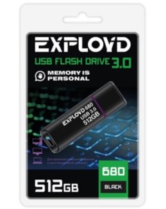 Накопитель USB 3 0 512GB EX 512GB 680 Black 680 чёрный Exployd