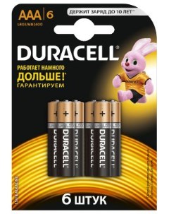 Батарейка LR03 Basic 6шт size AAA Duracell