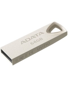 Накопитель USB 2 0 64GB UV210 серебристый Adata