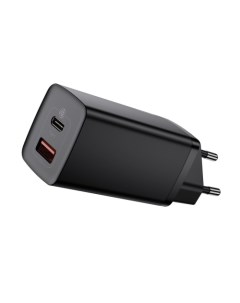 Зарядное устройство сетевое CCGAN2L B01 GaN2 Lite Quick Charger Туре С USB A 65W Black Baseus