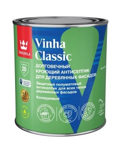 Антисептик кроющий Vinha Classic VC полуматовый прозрачный 0 9 л Tikkurila
