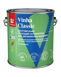 Антисептик кроющий Vinha Classic VC полуматовый прозрачный 2 7 л Tikkurila