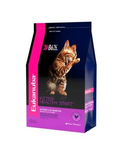 Kitten Healthy Start Сухой корм для котят от 1 до 12 месяцев с курицей 400 гр Eukanuba