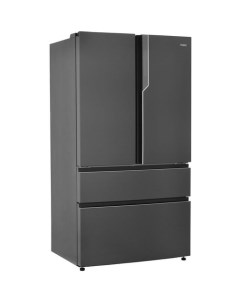 Холодильник трехкамерный HB25FSNAAARU No Frost Side by Side French Door инверторный черная сталь Haier