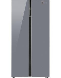 Холодильник Side by Side WSBS 600 NoFrost Inverter Dark Grey Glass Weissgauff