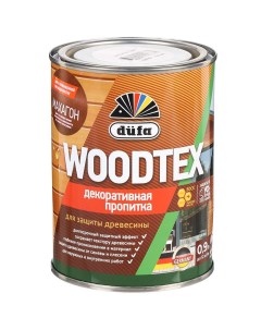 Пропитка Woodtex для дерева защитная махагон 0 9 л Dufa