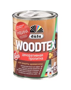 Пропитка Woodtex для дерева защитная рябина 0 9 л Dufa