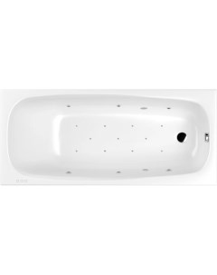 Акриловая ванна Layla Slim RELAX 180x80 см с гидромассажем с каркасом со сливом переливом Whitecross