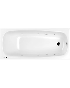 Акриловая ванна Layla SOFT 170x75 см с гидромассажем с каркасом со сливом переливом Whitecross