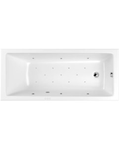 Акриловая ванна Wave RELAX 160x70 см с гидромассажем с каркасом со сливом переливом Whitecross