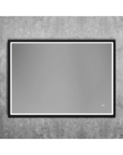 Зеркало Aversa 90х65 черное с LED подсветкой 6000К Art&max