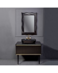 Мебель для ванной Valessi Avantgarde Canale 100 черная с накладной раковиной Armadi art