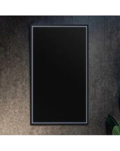 Зеркало Aversa 70х120 черное с LED подсветкой 6000К Art&max