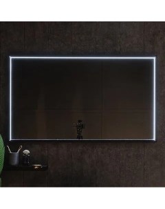 Зеркало Aversa 120х70 черное с LED подсветкой 6000К Art&max