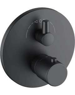 Термостатический смеситель Zenta SL для ванны с душем черный матовый Kludi