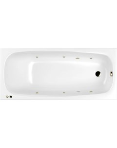 Акриловая ванна Layla SOFT 180x80 см с гидромассажем с каркасом со сливом переливом фурнитура бронза Whitecross