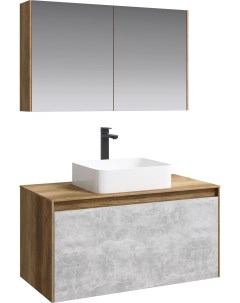 Мебель для ванной Mobi 100 дуб балтийский бетон светлый Aqwella 5 stars