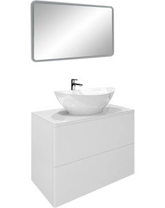 Мебель для ванной Otto 75 белый глянец со стеклянной столешницей Orange